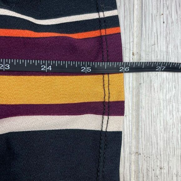 Como Blue. Women’s Multicolor Striped Front Knot Long Sleeve Blouse 2X - Picture 9 of 12